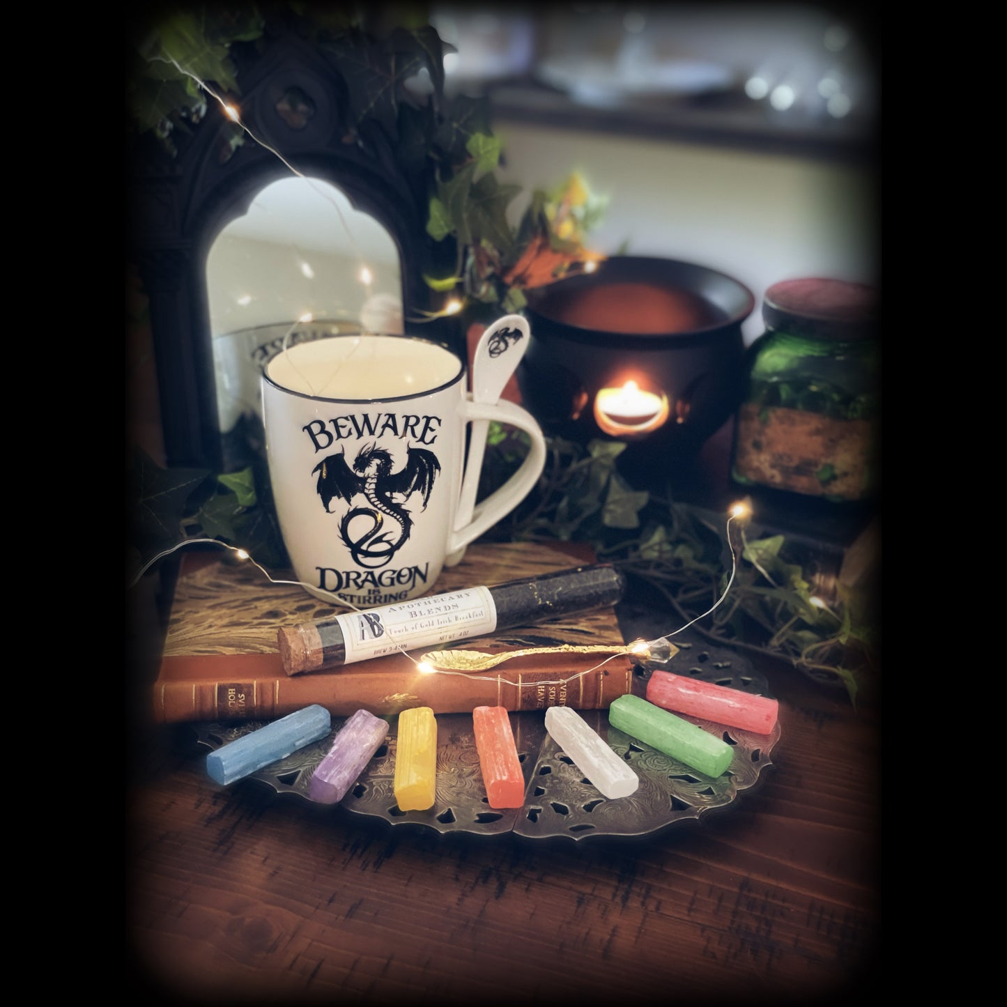 Dragon is Stirring Cup and Spoon