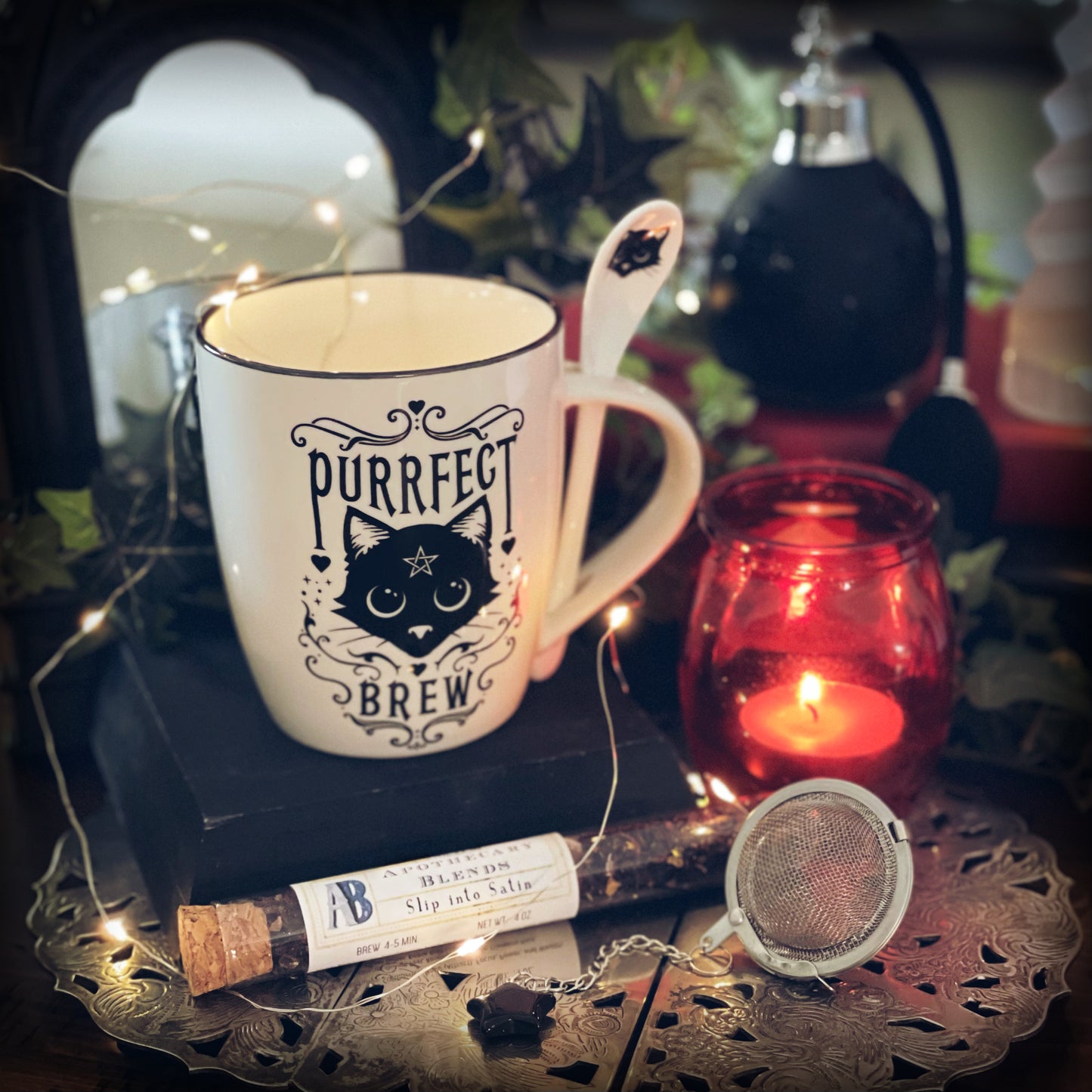 Purrfect Brew Mug and Spoon