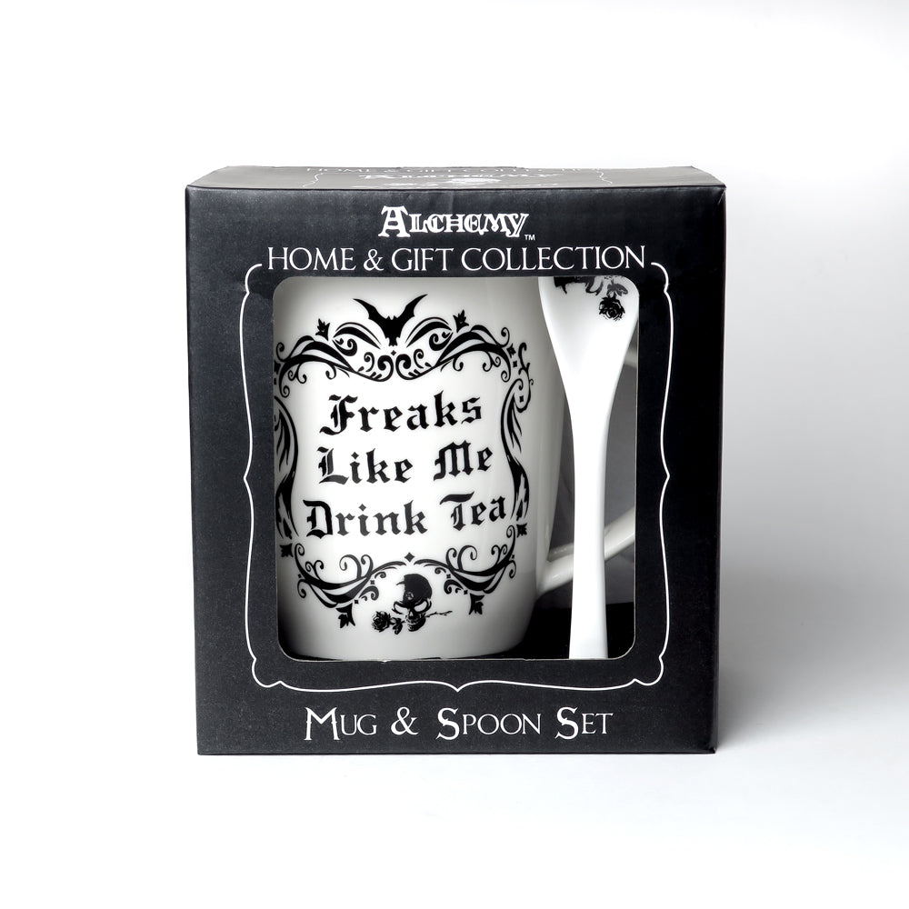 Freaks Like Me Drink Tea Mug and Spoon
