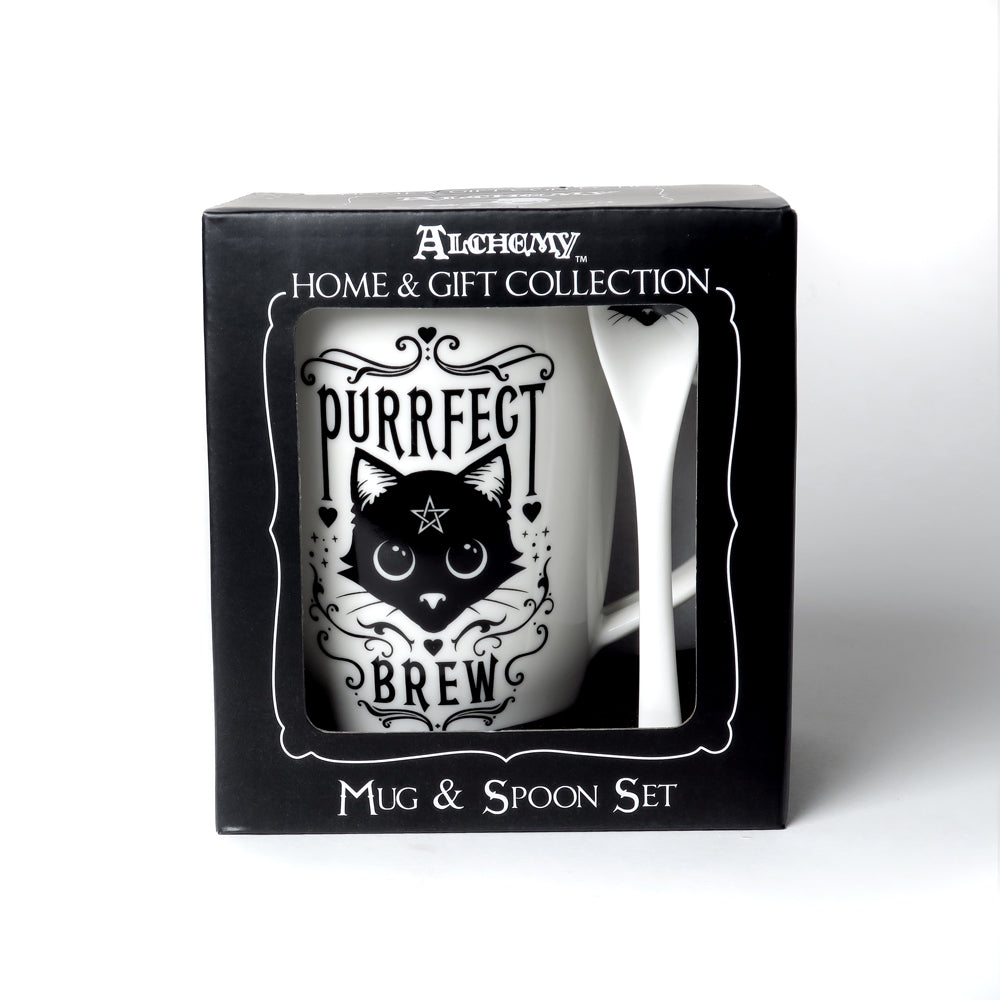 Purrfect Brew Mug and Spoon