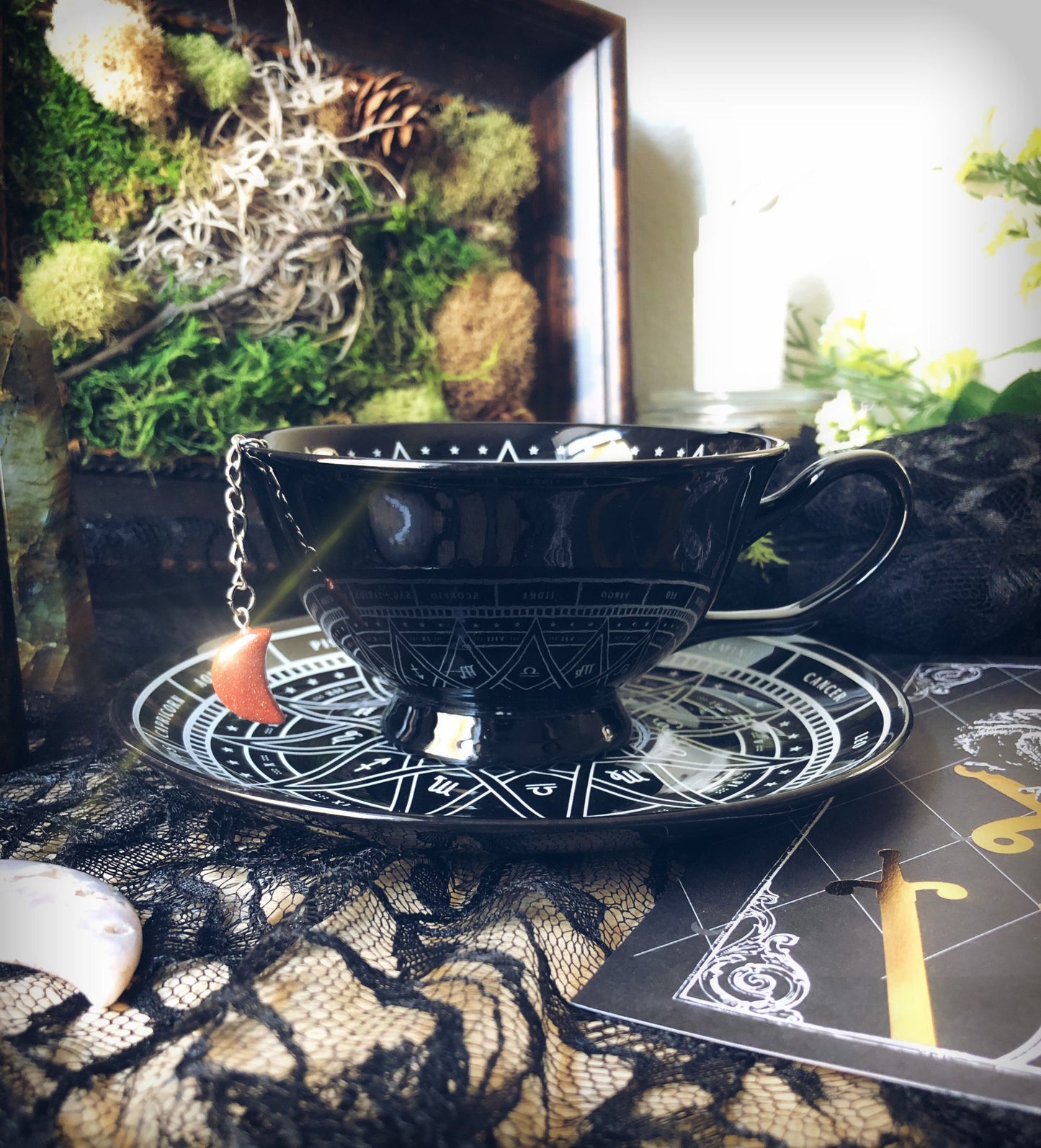Goldstone Moon or Star Tea Ball / Infuser