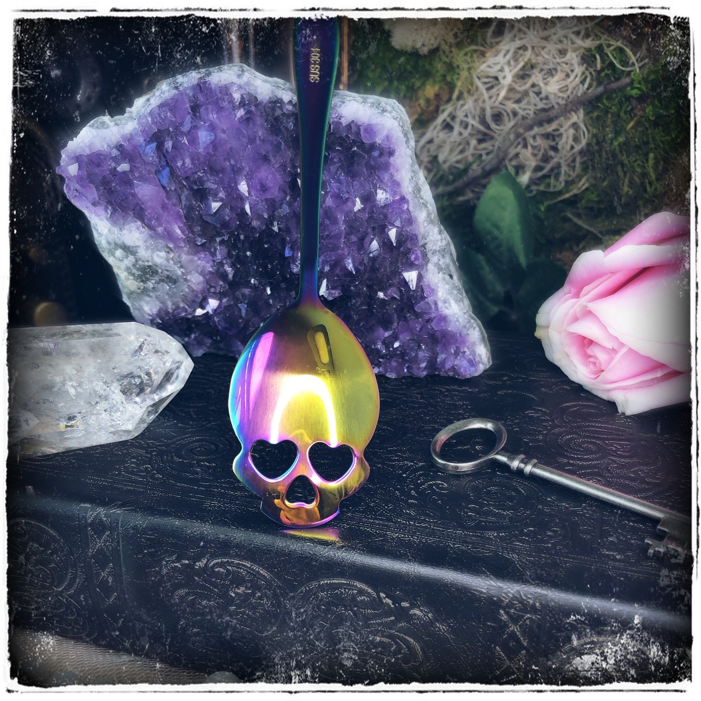 Skull Sugar Spoon / Tea Spoon 2 Colors /Halloween Spoons