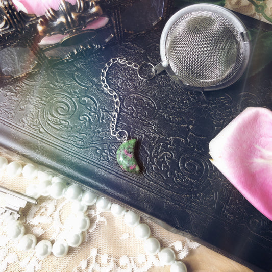 Ruby Zoisite Skull, Moon, or Star Tea Ball / Infuser