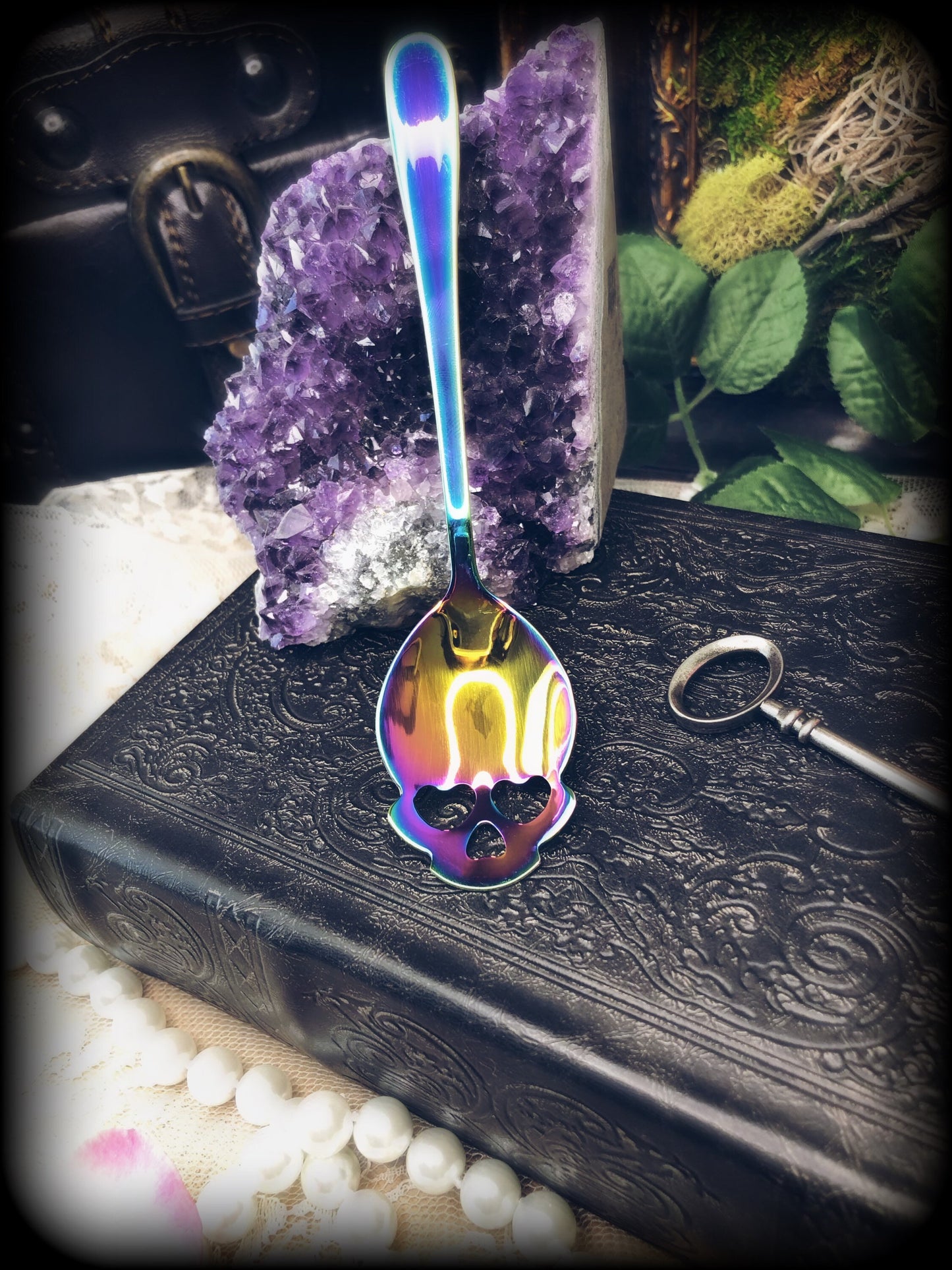 Skull Sugar Spoon / Tea Spoon 2 Colors /Halloween Spoons