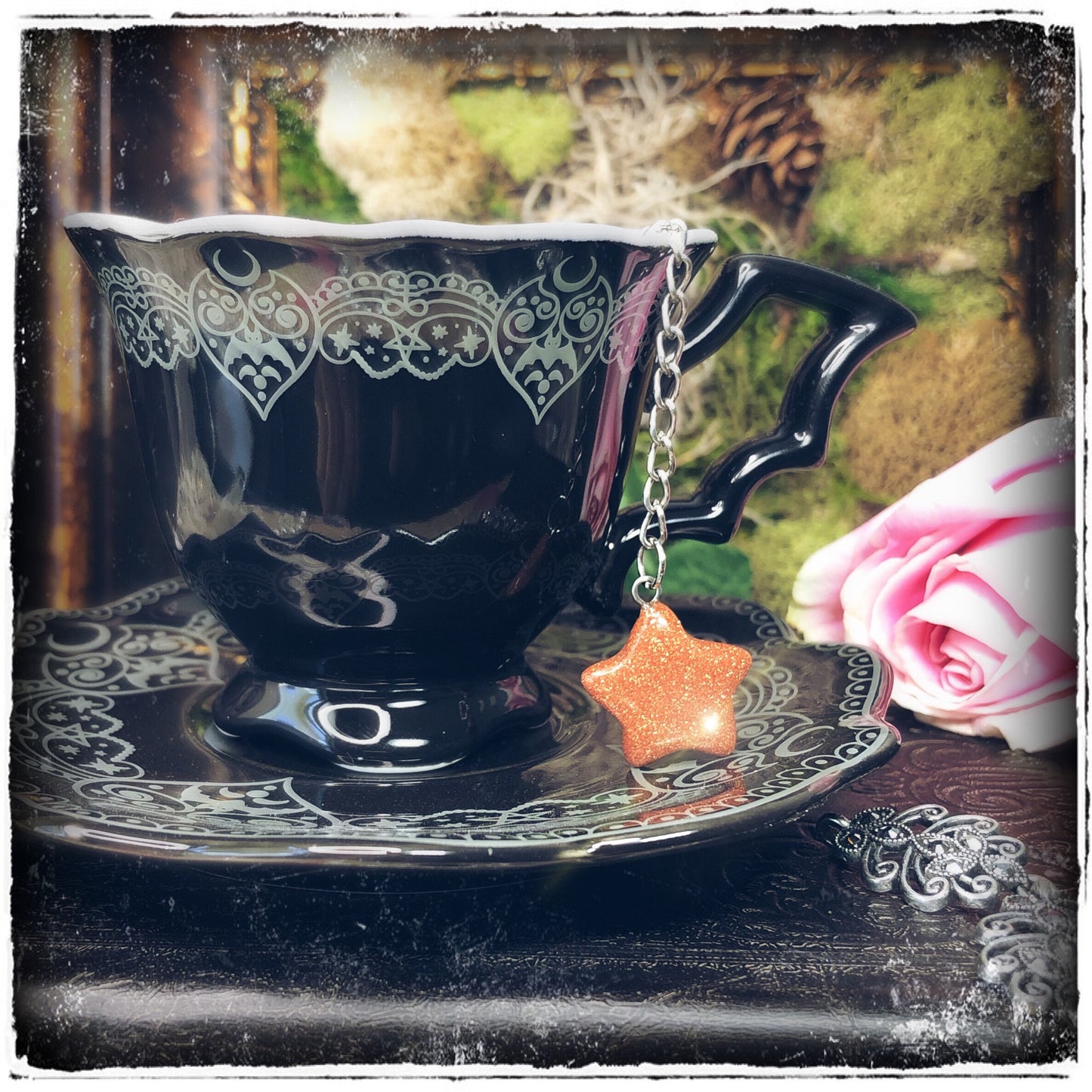 Goldstone Moon or Star Tea Ball / Infuser