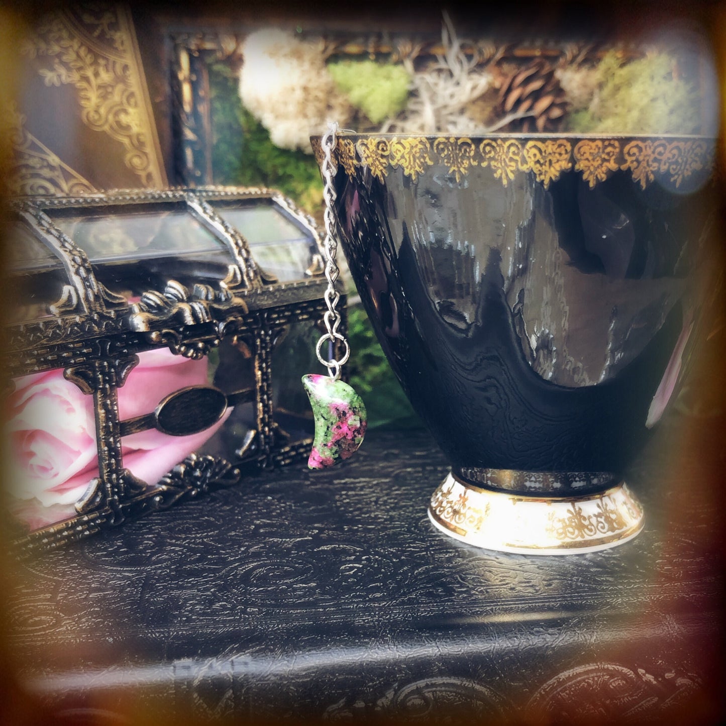 Ruby Zoisite Skull, Moon, or Star Tea Ball / Infuser