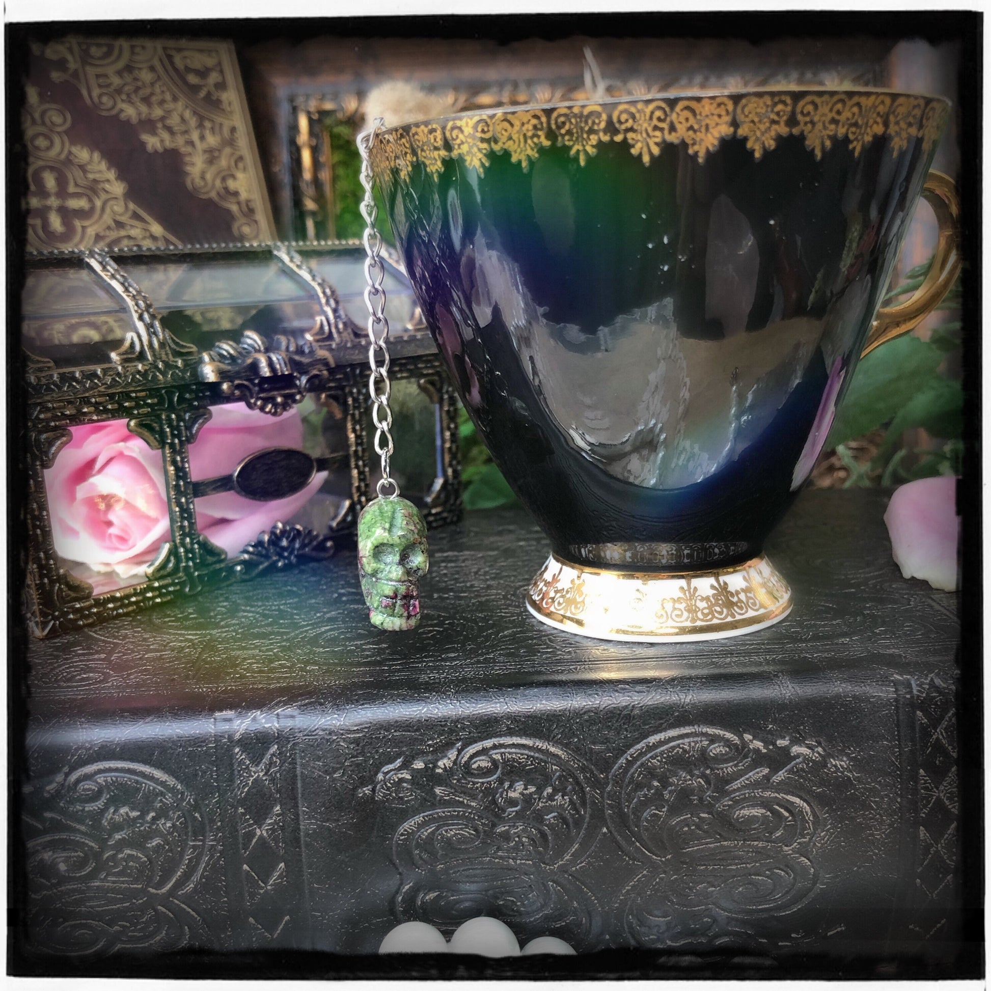 Ruby Zoisite Skull, Moon, or Star Tea Ball / Infuser