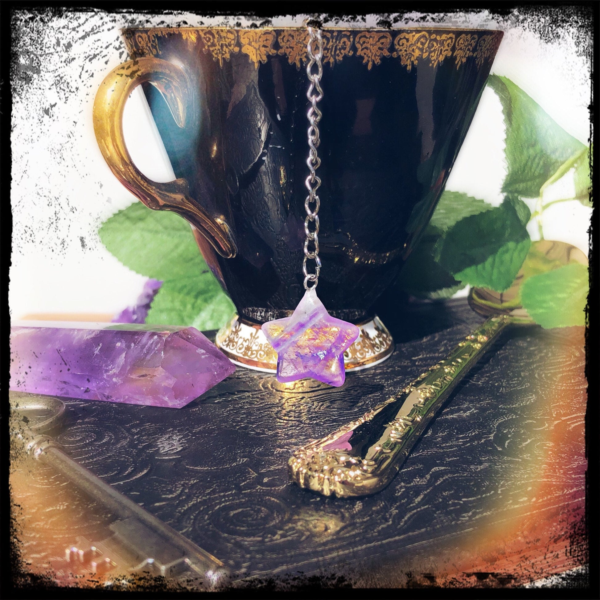 Amethyst Moon or Star Tea Ball / Infuser