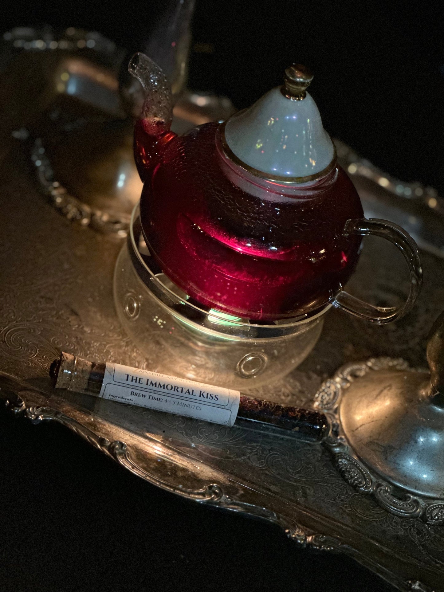 Immortal Kiss, Cranberry Cider Herbal Glitter Tea